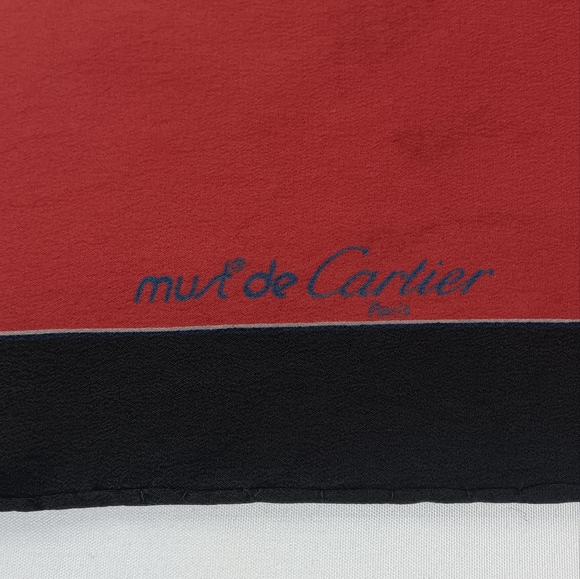 must de Cartier Paris Womens Vintage Silk Scarf. - Picture 10 of 14